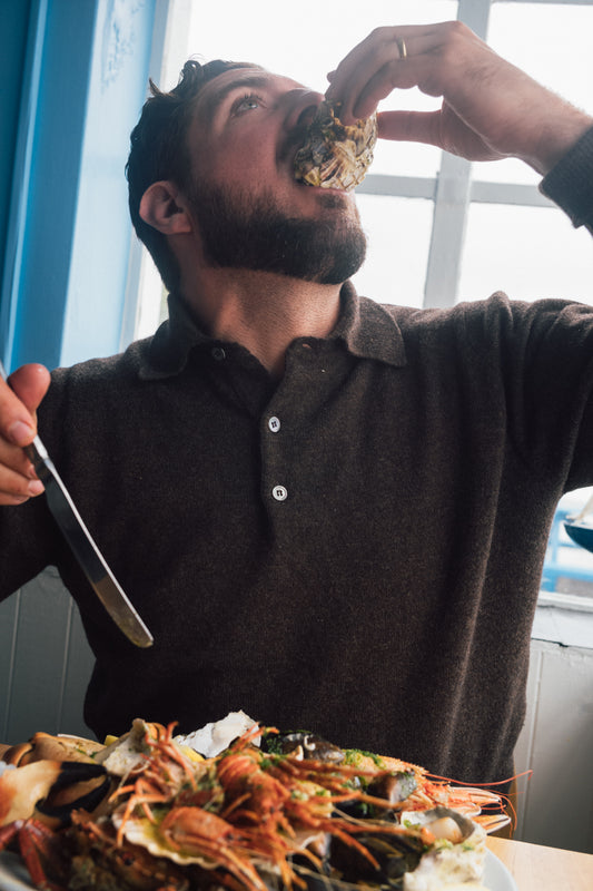 Ex-photoshoot Sample - Brown Kelly Long Sleeve Sports Collar – M