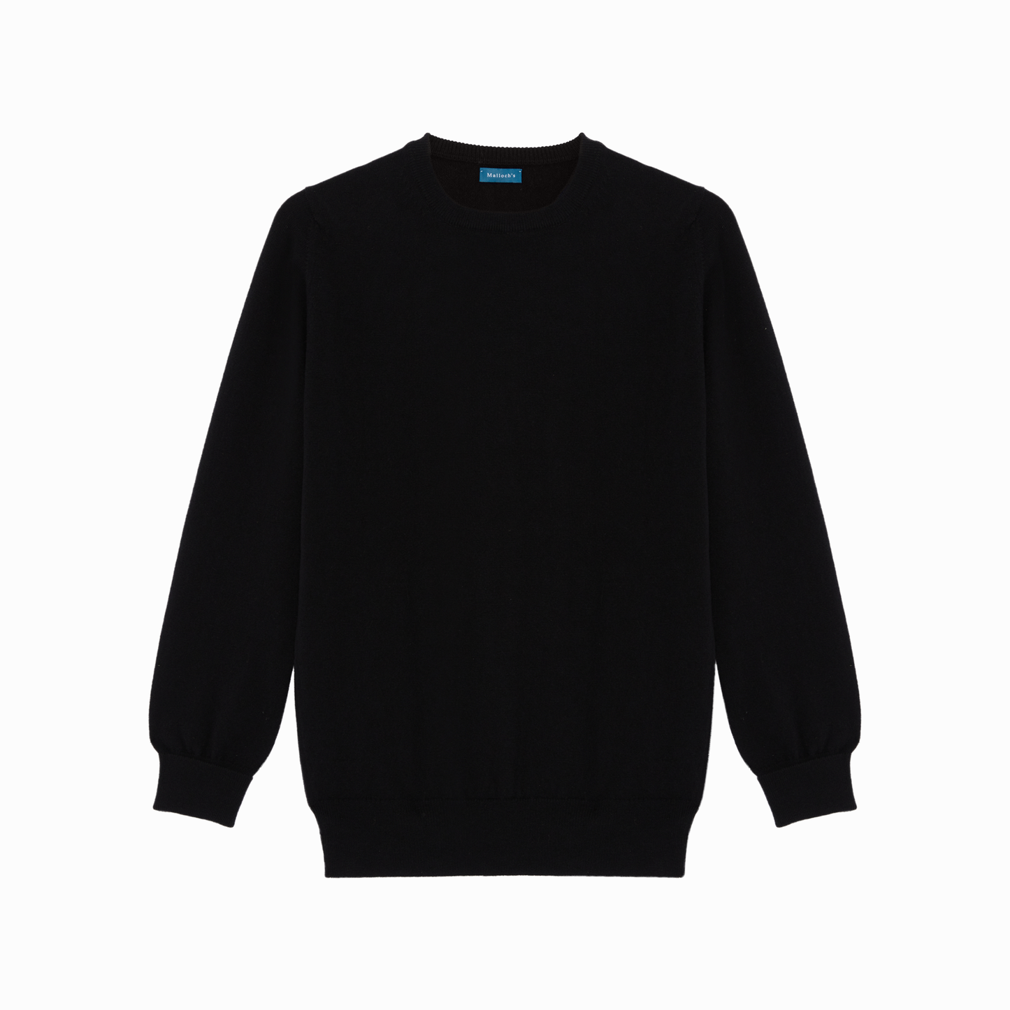 Black Hudson Super Geelong Lambswool Crew Neck