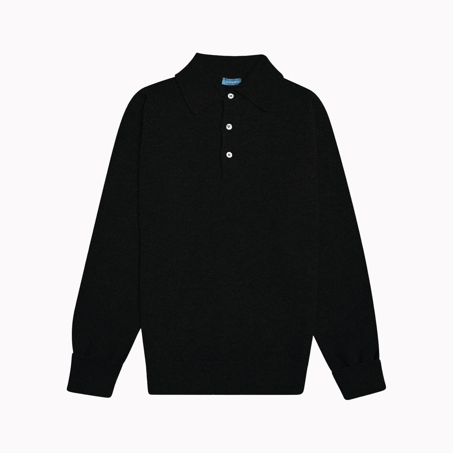 Black Kelly Long Sleeve Sports Collar Jumper