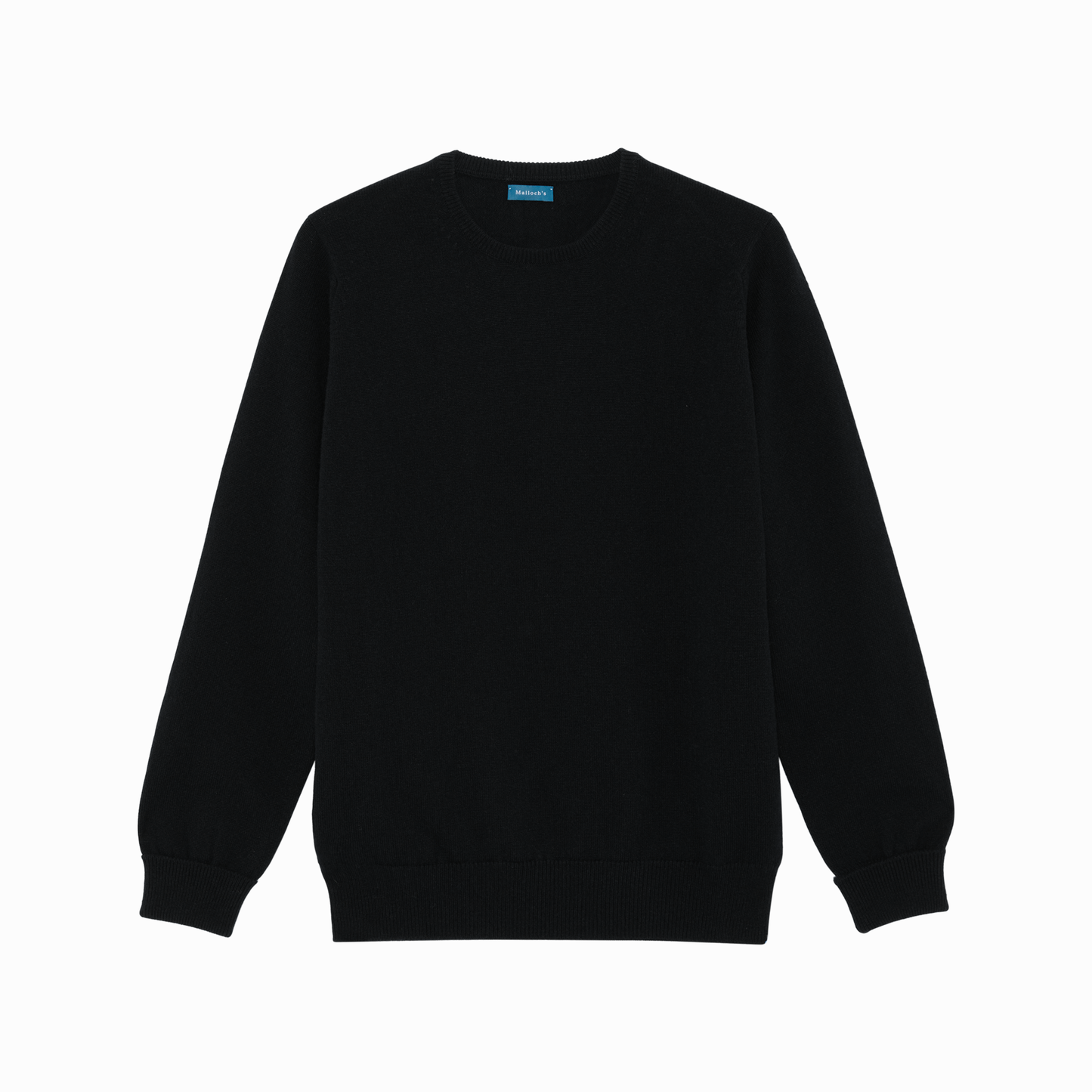Black Steadman Fine Lambswool Crew Neck