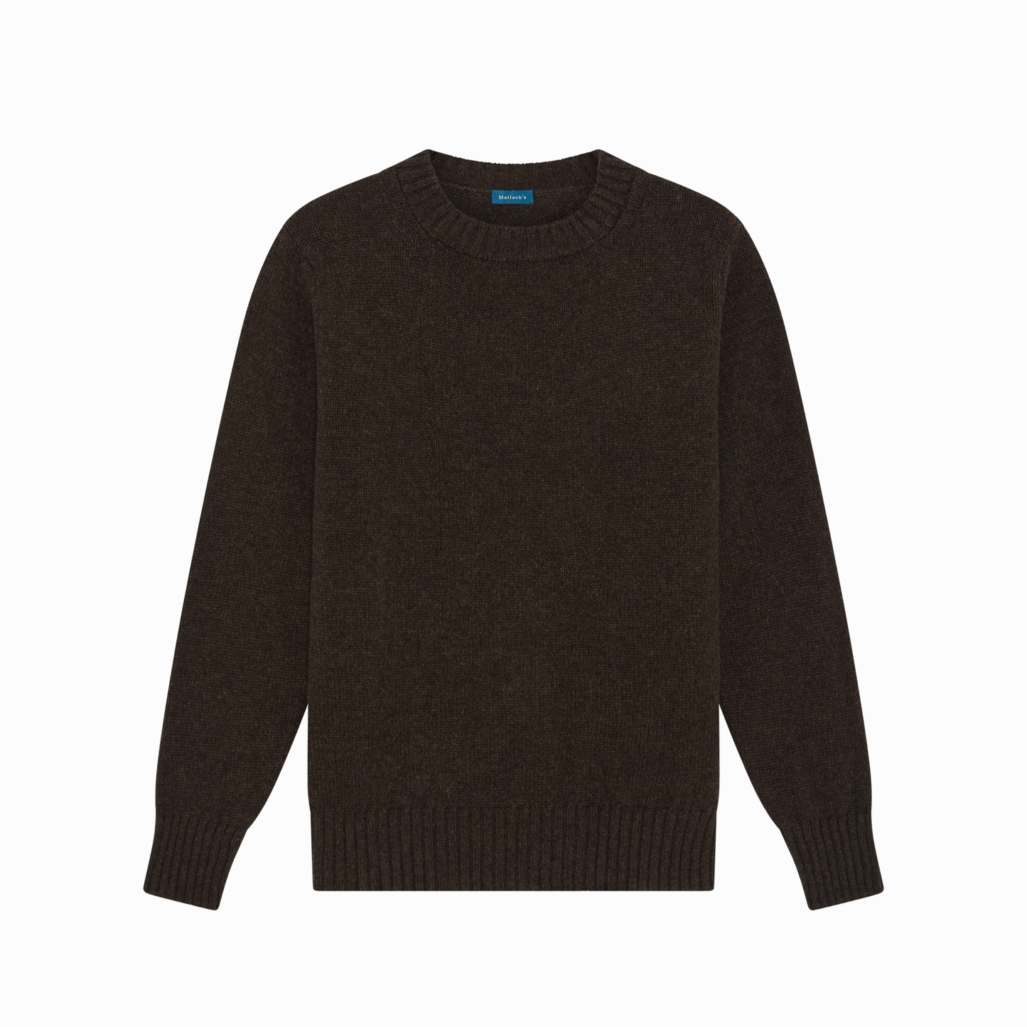 Brown Dean Crew Neck Lambswool Jumper
