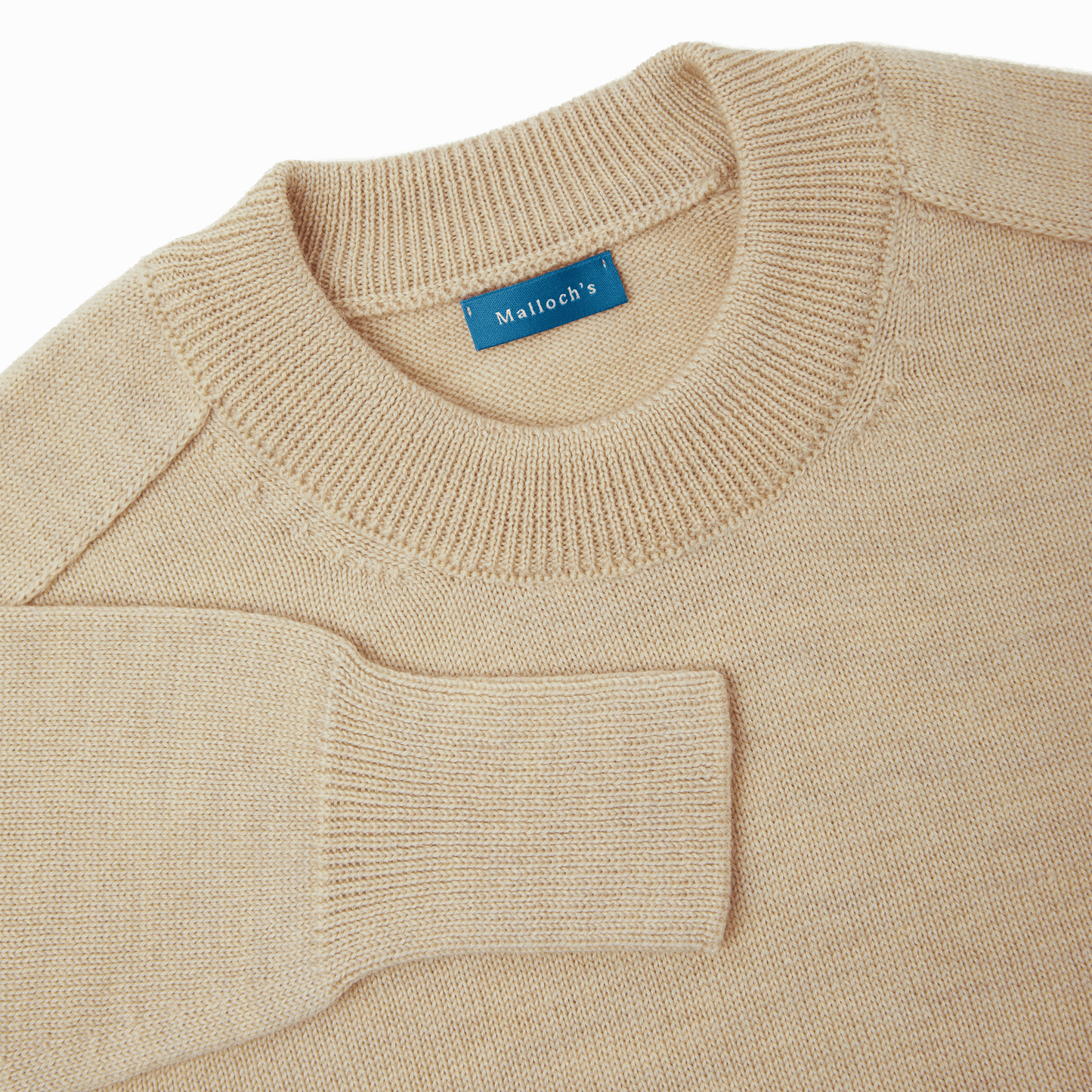 Natural Easton Merino Crew Neck Sweater