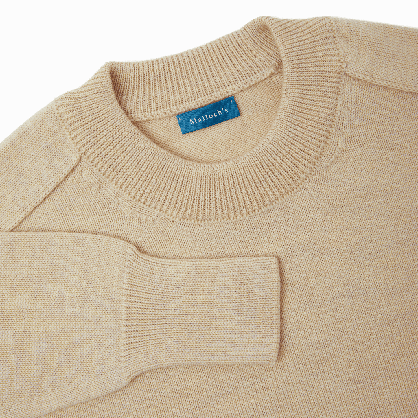 Natural Easton Merino Crew Neck Sweater