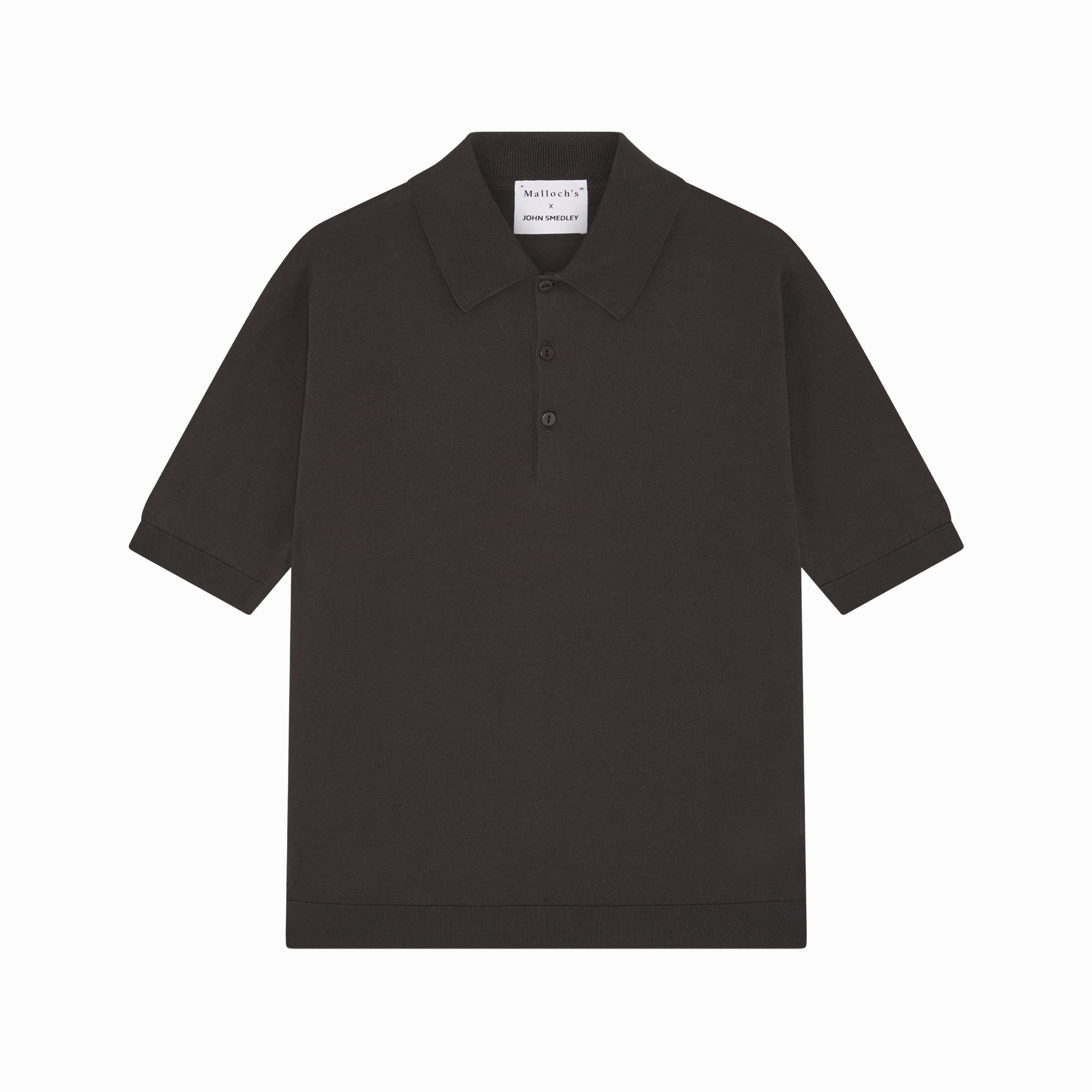 Malloch's x John Smedley Brown Cromford Sea Island Cotton Polo Shirt Malloch's x John Smedley Brown Cromford Sea Island Cotton Polo Shirt