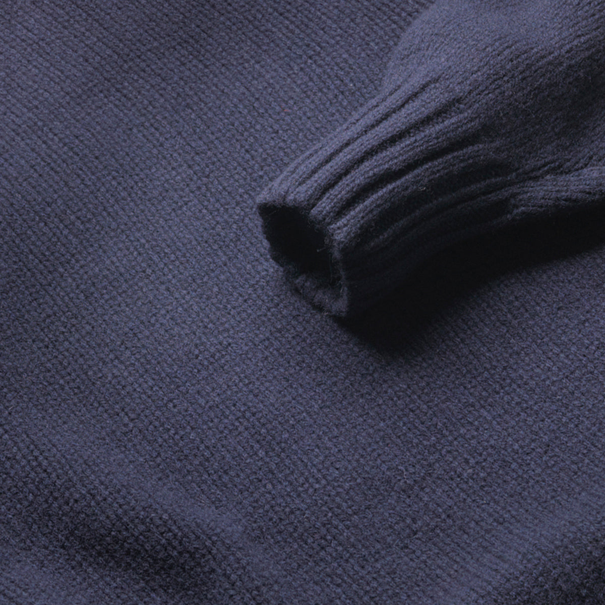 Navy Newman Lambswool Roll Neck Jumper