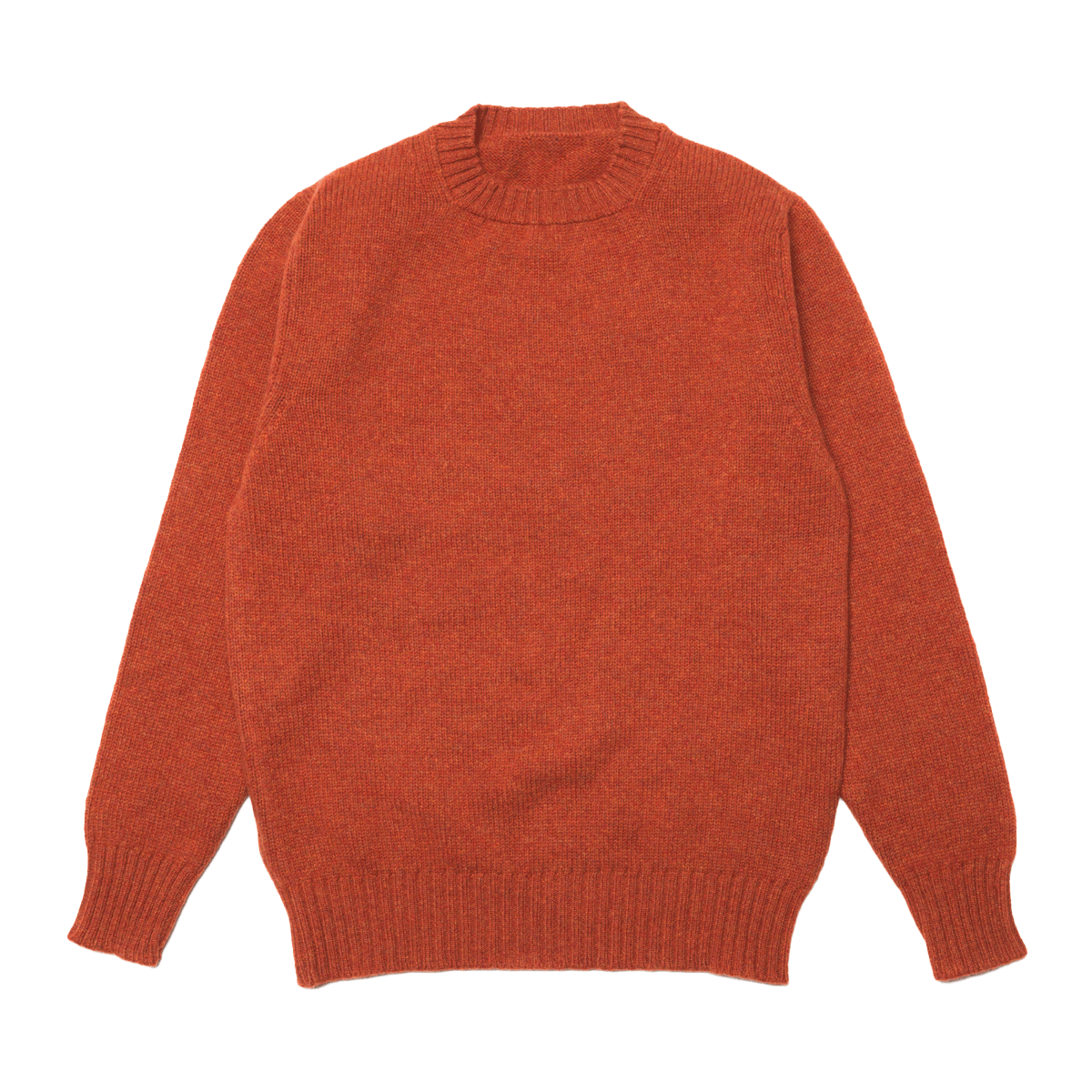 Burnt Orange Dean Lambswool Crew Neck Jumper Malloch s