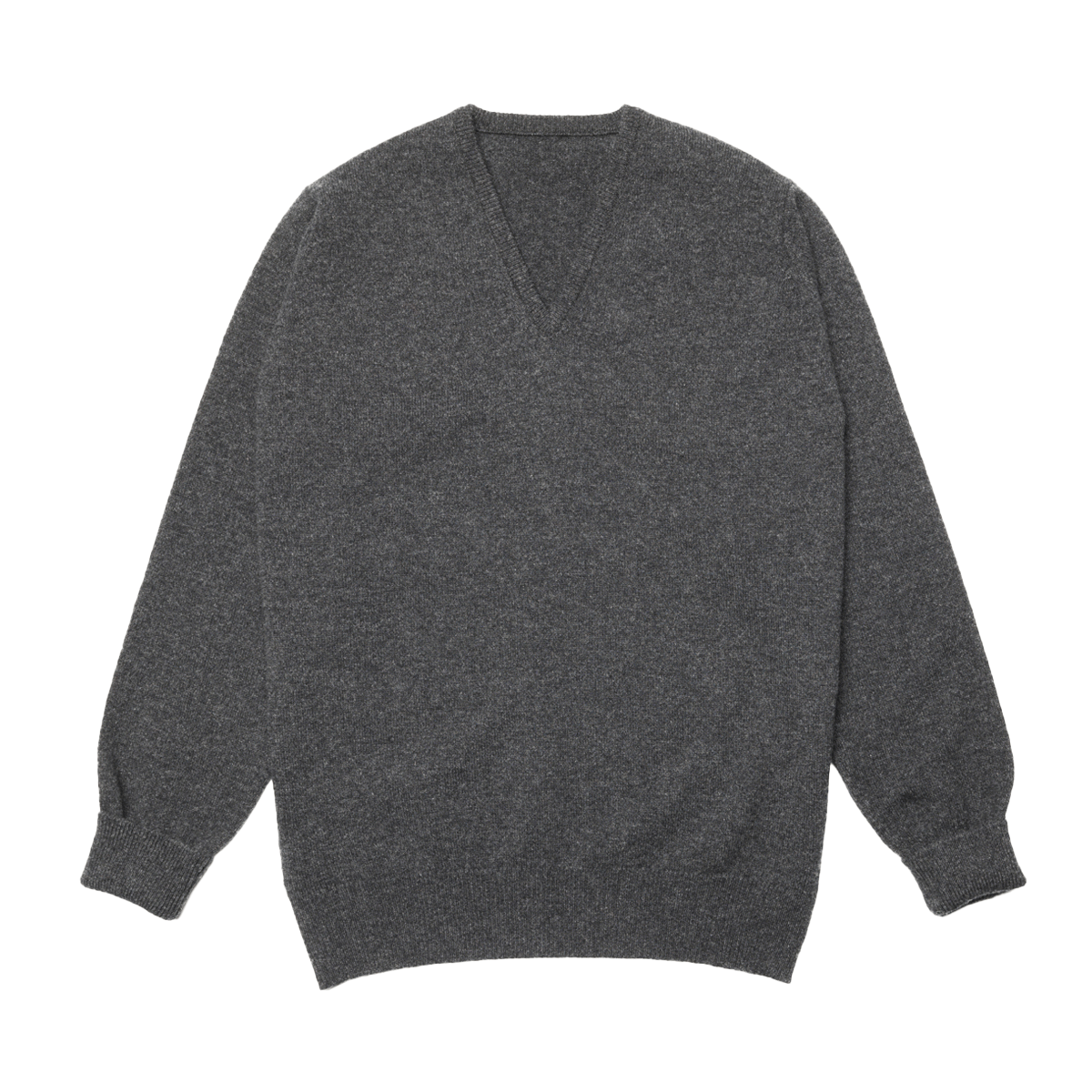 Charcoal Steadman Fine Lambswool V-Neck