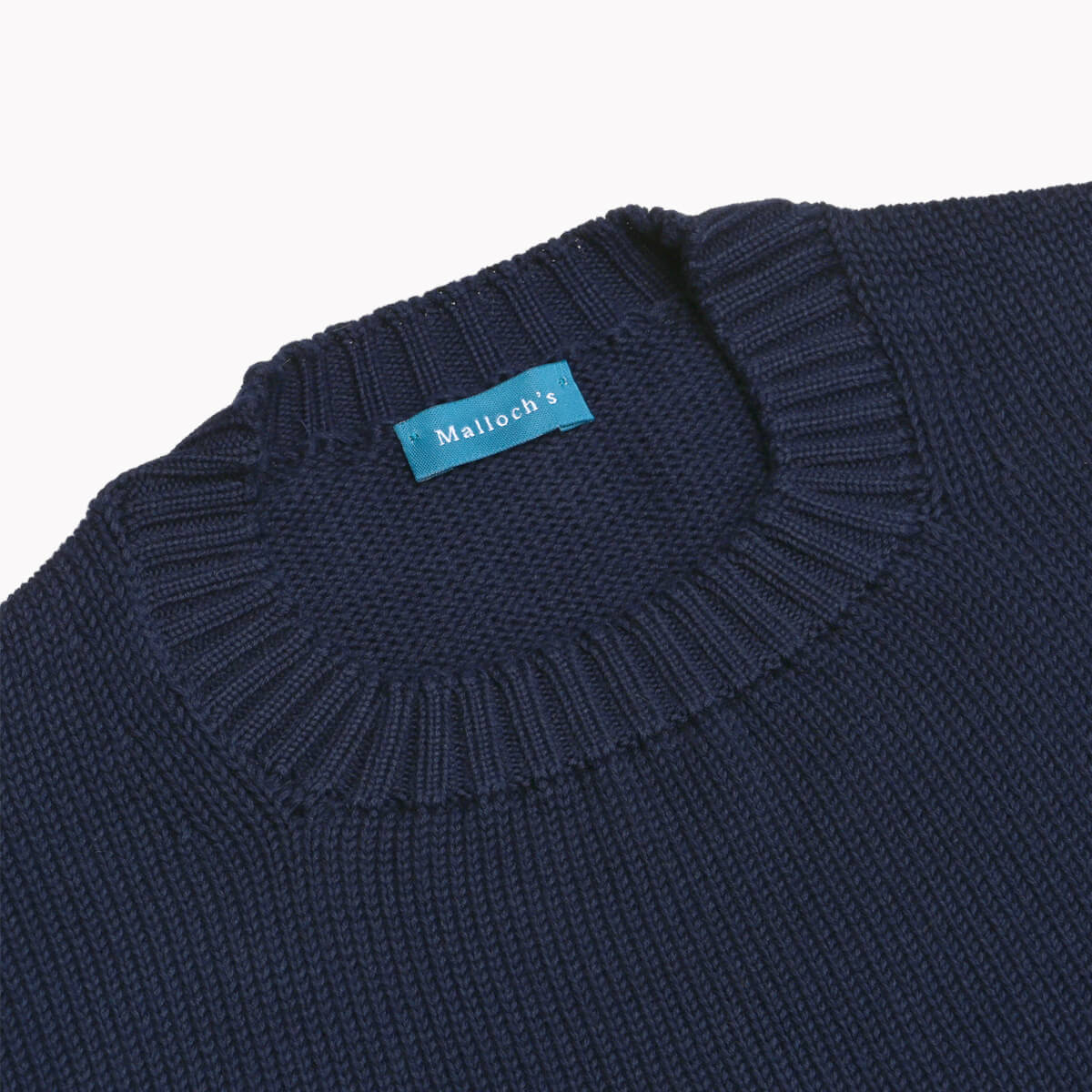 Navy Gullane Cotton Crew Neck