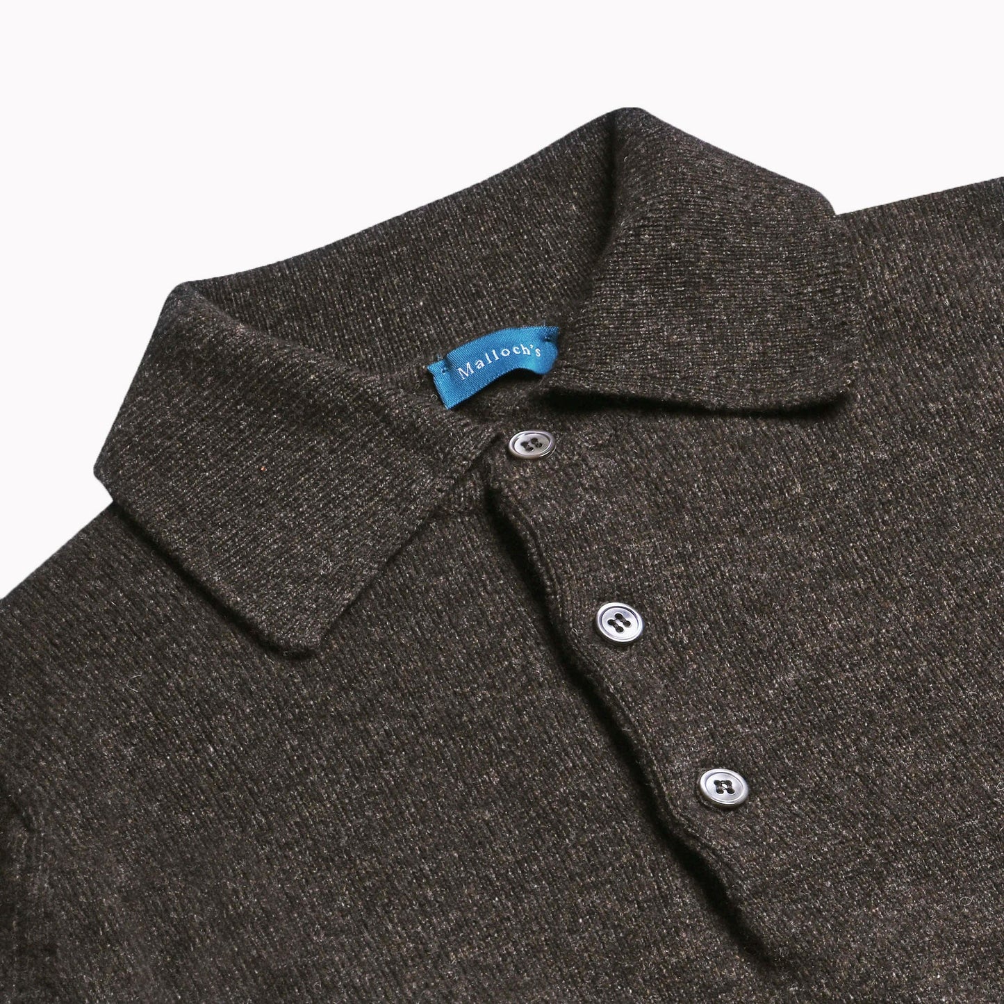 Brown Kelly Sports Collar Lambswool Jumper - Malloch's