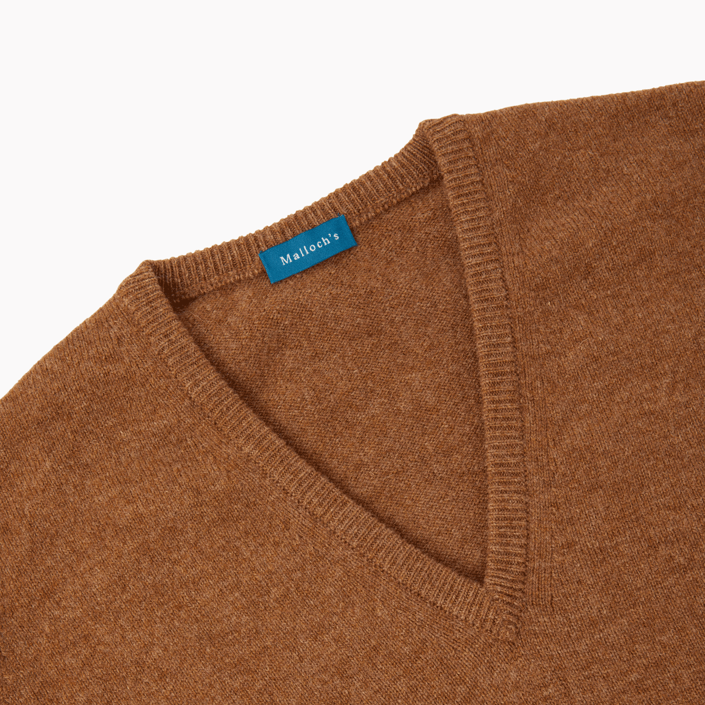 Camel Steadman Fine Lambswool V-Neck - Malloch's