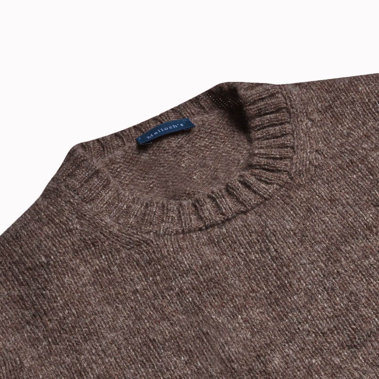 Nutmeg Wreay Shetland Wool Crew Neck