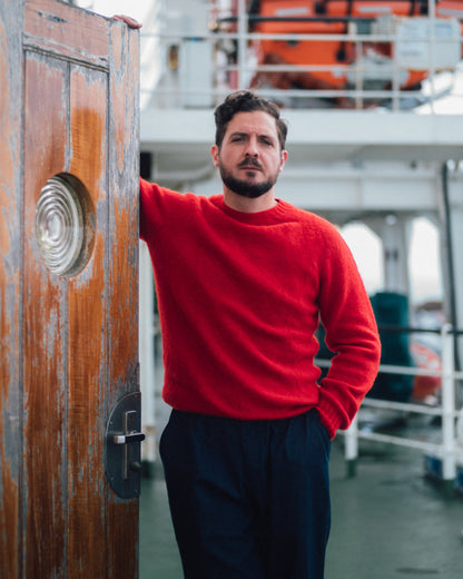 Red Kelso Brushed Shetland Jumper