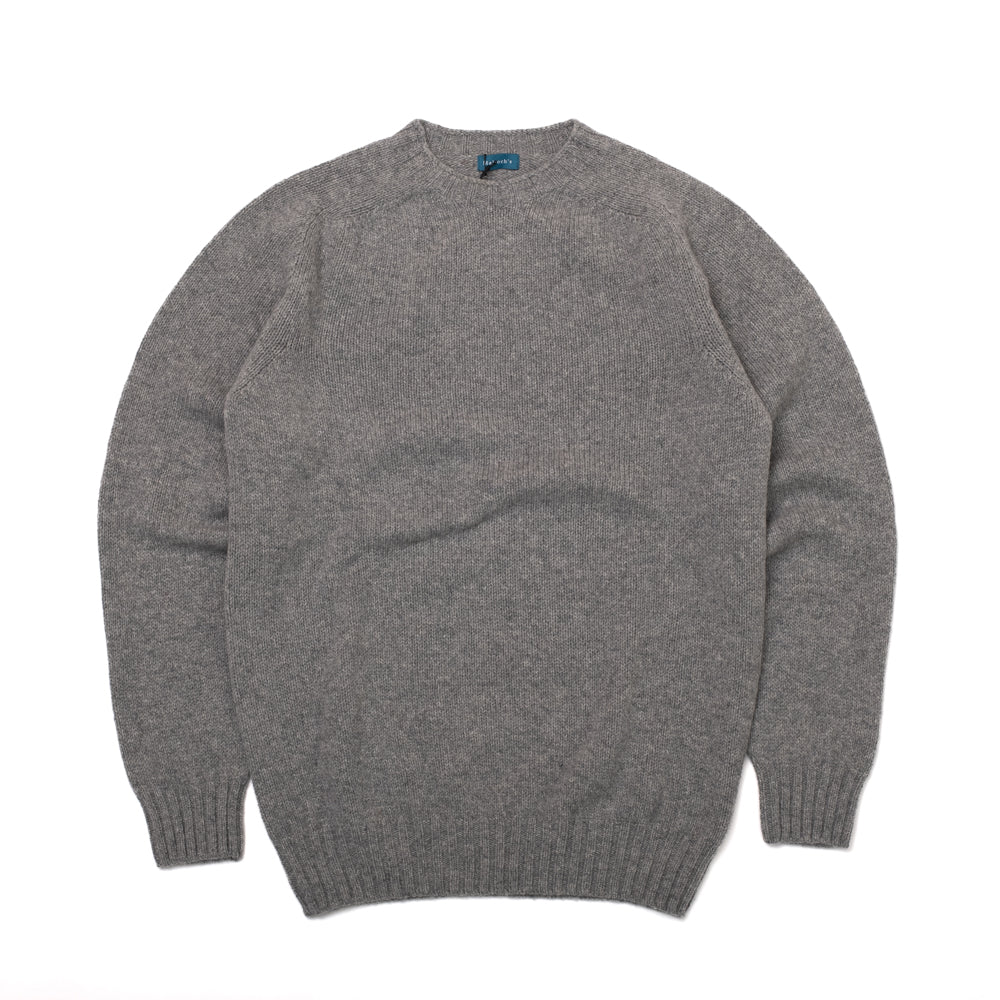 Superfine Lambswool Crew Neck - Elk Grey - Small