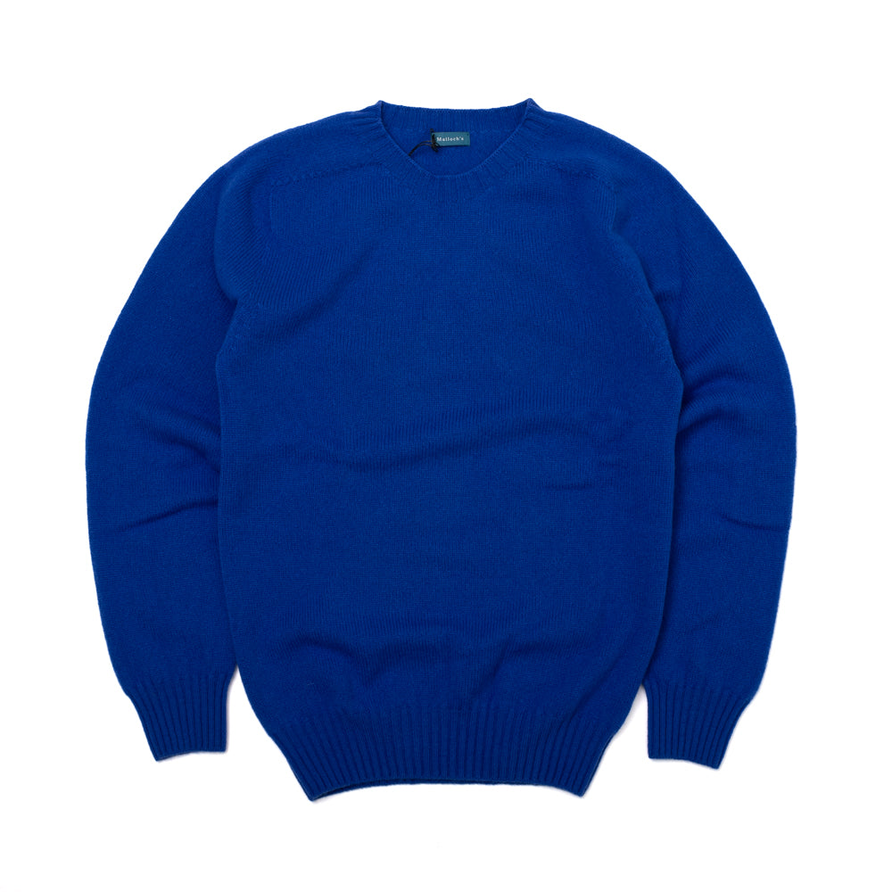 Preston Superfine Lambswool Crew Neck - Klein Blue - Small