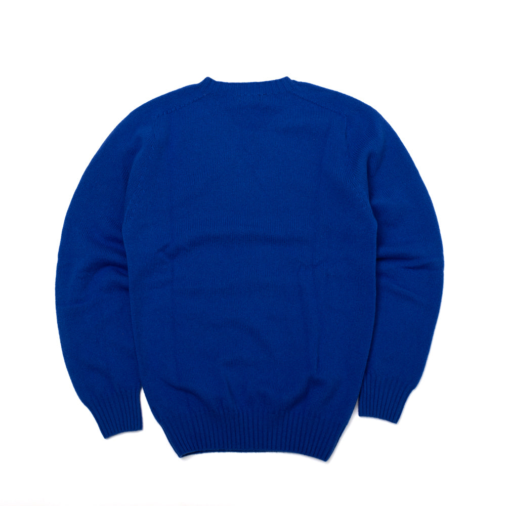 Preston Superfine Lambswool Crew Neck - Klein Blue - Small