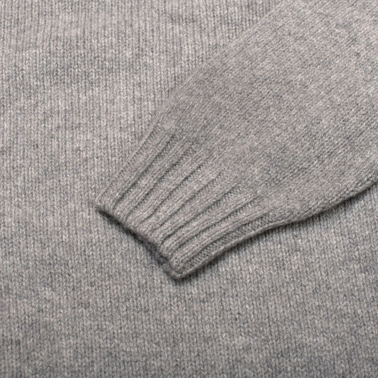 Superfine Lambswool Roll Neck - Flannel Grey - Small