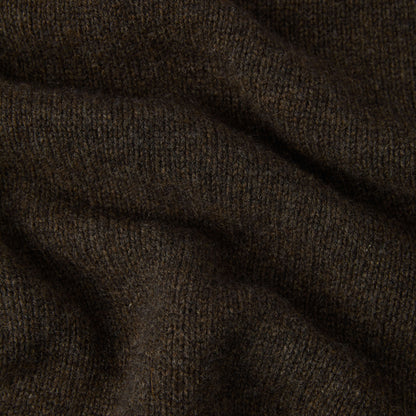 Brown Dean Crew Neck Lambswool Jumper