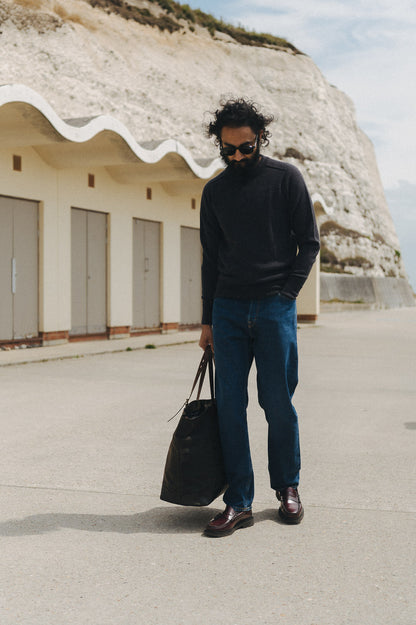 Charcoal Easton Merino Crew Neck Sweater