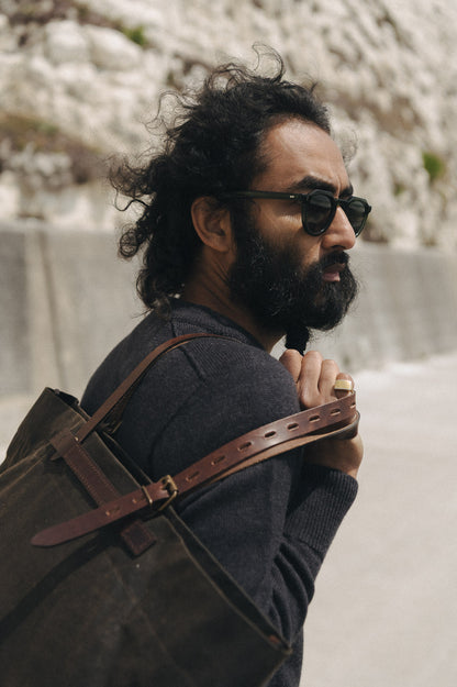 Charcoal Easton Merino Crew Neck Sweater