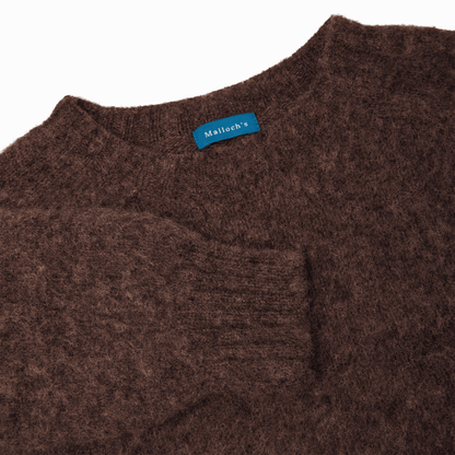Brown Kelso "Shaggy Dog" Brushed Shetland Jumper - Malloch's