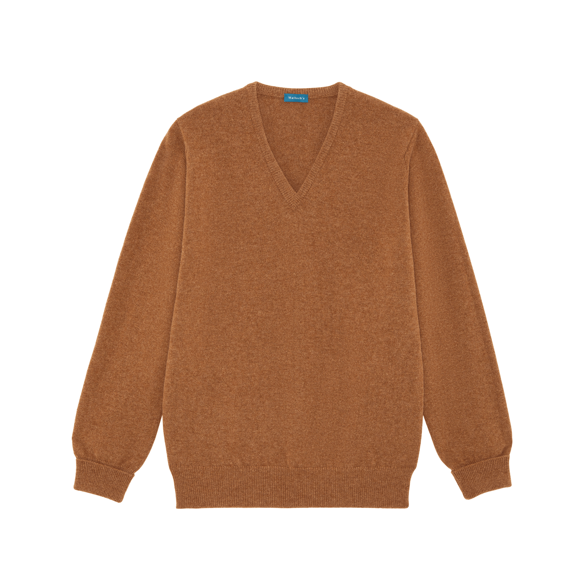 Camel Steadman Fine Lambswool V-Neck - Malloch's