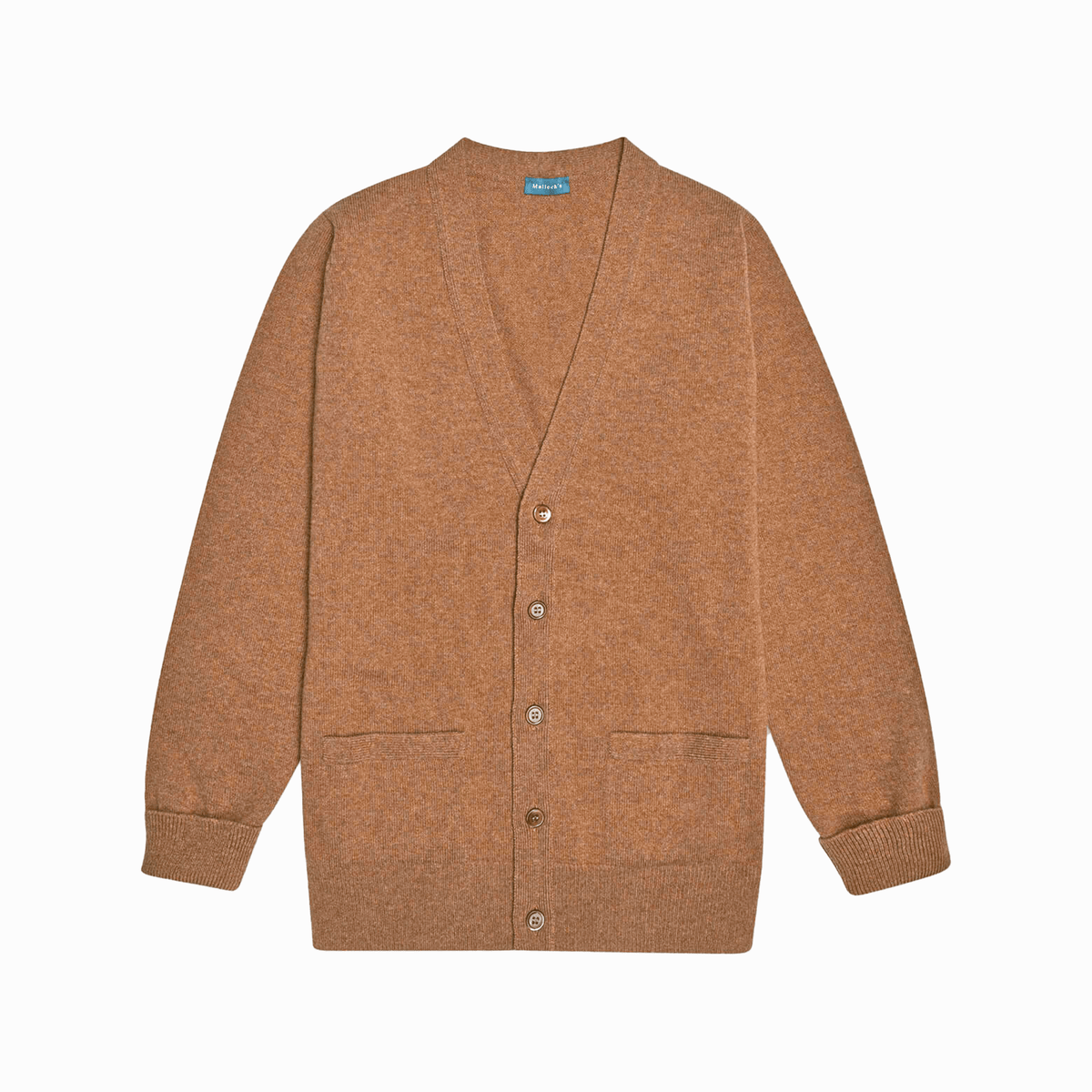 Camel Stewart Fine Lambswool Cardigan | Perennial Knitwear - Malloch's