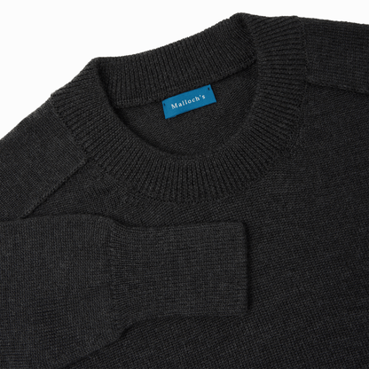 Charcoal Easton Merino Crew Neck Sweater - Malloch's