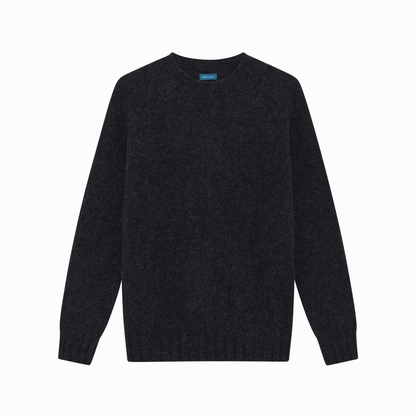 Charcoal Kenmore Chunky Shetland Jumper - Malloch's