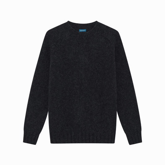 Charcoal Kenmore Chunky Shetland Jumper - Malloch's