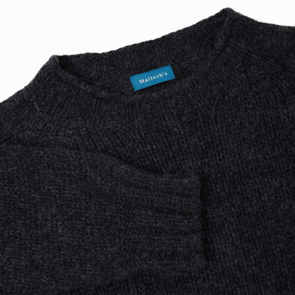 Charcoal Kenmore Chunky Shetland Jumper - Malloch's