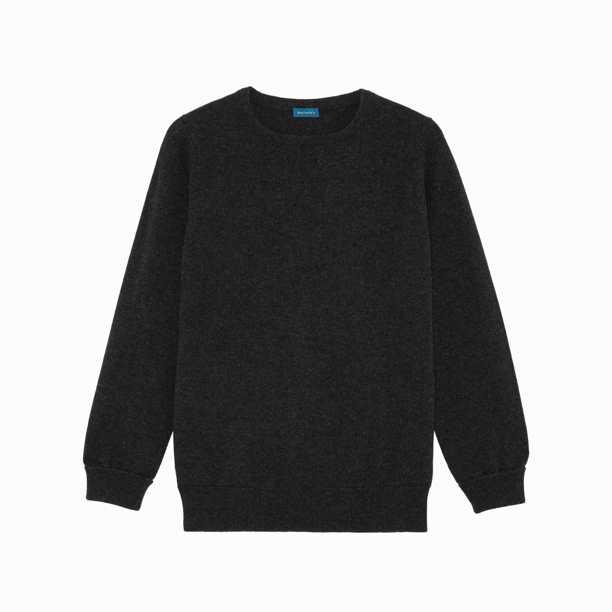 Charcoal Steadman Fine Lambswool Crew Neck | Perennial Knitwear - Malloch's