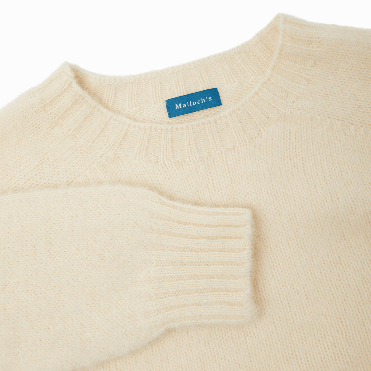 Cream Kelso Brushed Shetland Jumper | Malloch's Premium Shetland Knitwear - Malloch's