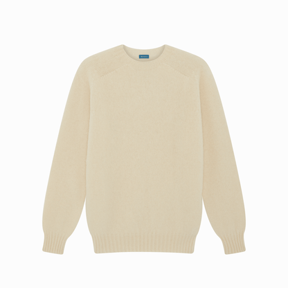 Cream Kelso Brushed Shetland Jumper | Malloch's Premium Shetland Knitwear - Malloch's