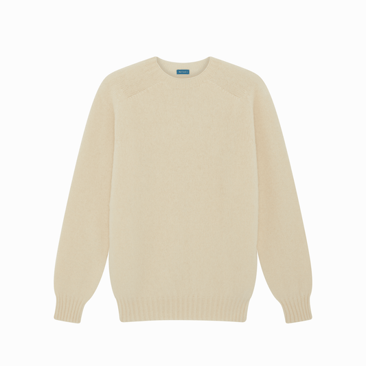 Cream Kelso Brushed Shetland Jumper | Malloch's Premium Shetland Knitwear - Malloch's