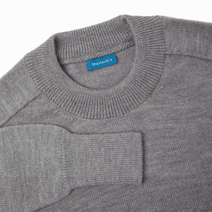 Flannel Grey Easton Merino Crew Neck Sweater - Malloch's