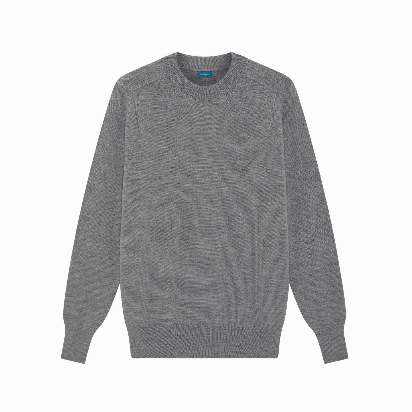 Flannel Grey Easton Merino Crew Neck Sweater - Malloch's