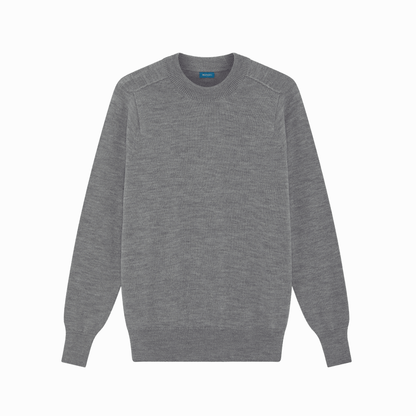 Flannel Grey Easton Merino Crew Neck Sweater - Malloch's