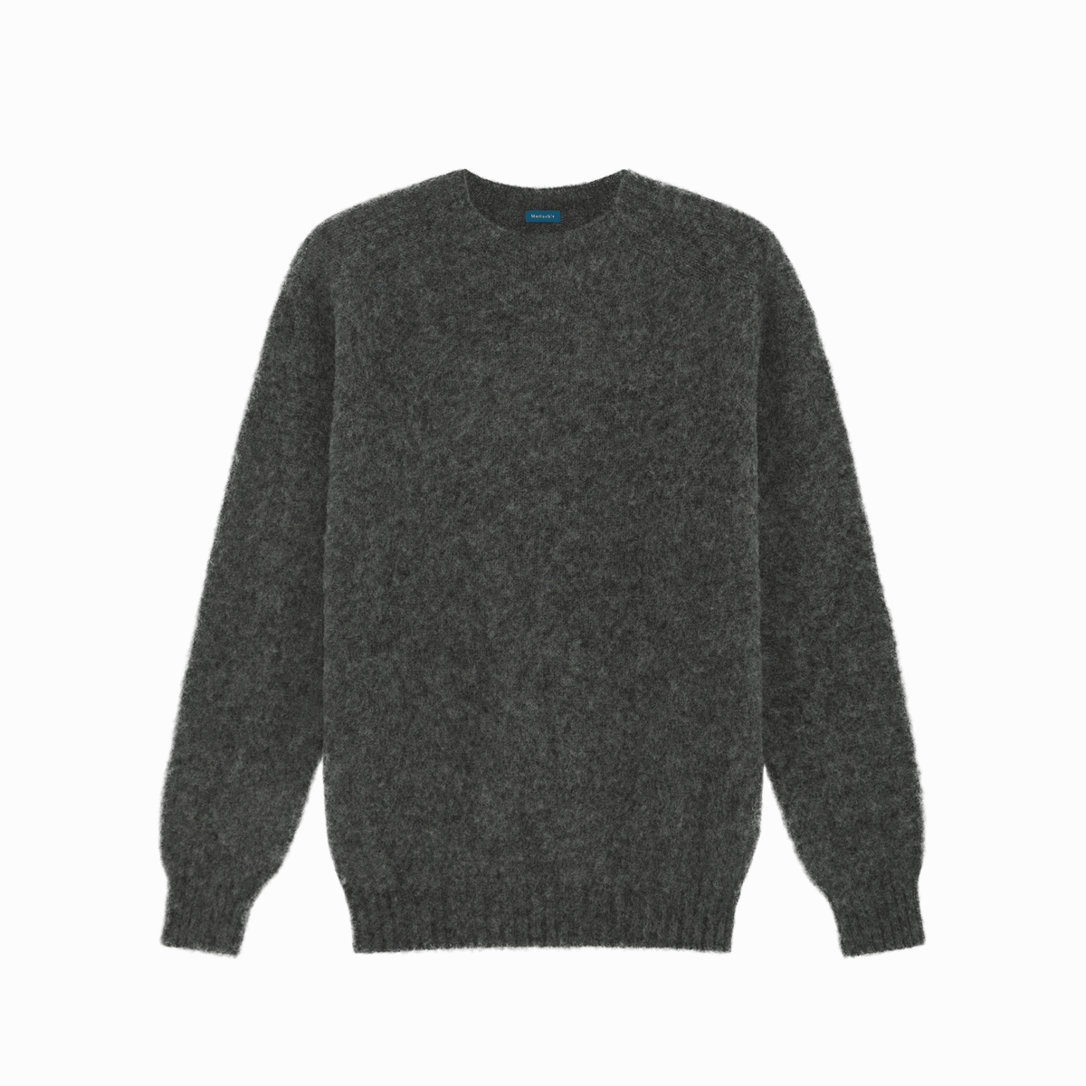 Grey Kelso Brushed Shetland Jumper | Malloch's Premium Shetland Knitwear - Malloch's Jumper