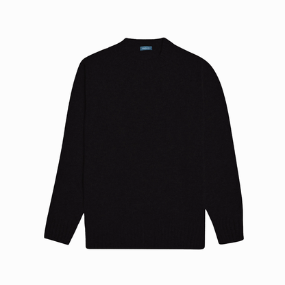 Black Dean Lambswool Crew Neck Jumper