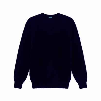 Navy Kelso "Shaggy Dog" Brushed Shetland Jumper