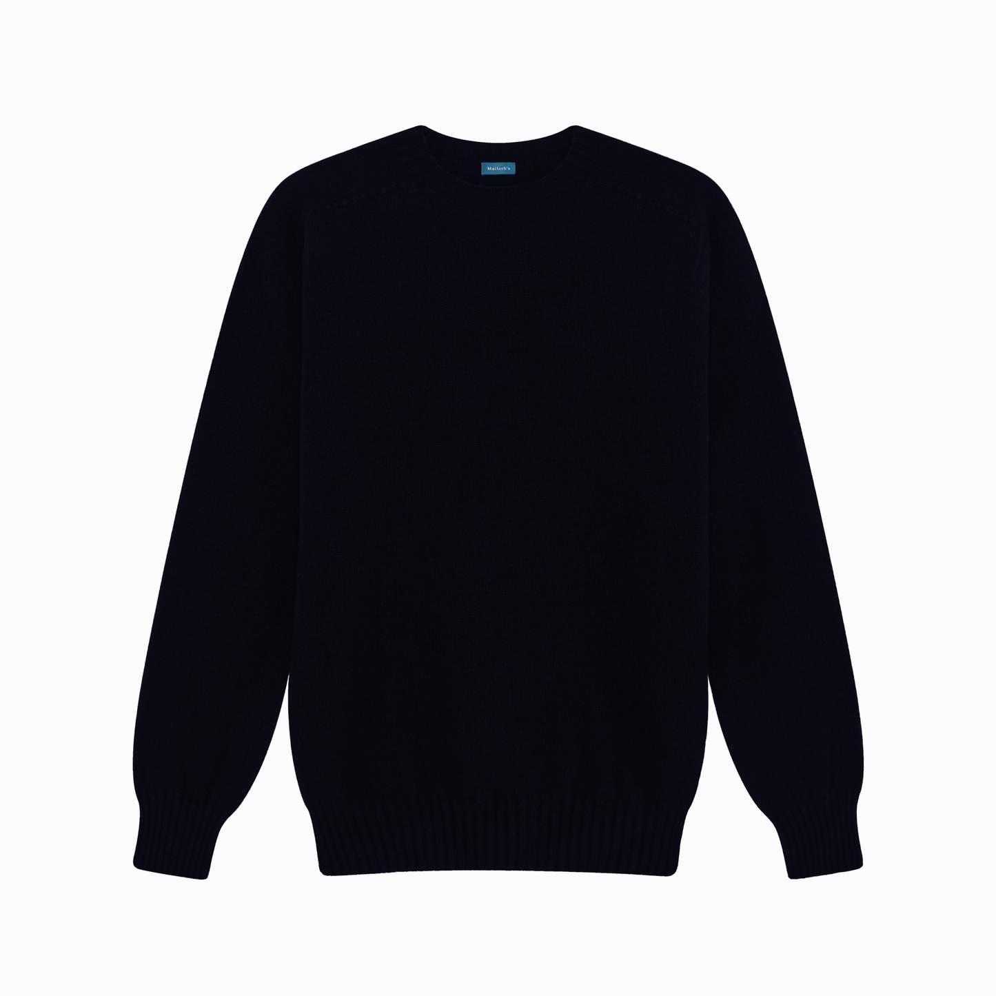 Navy Preston Superfine Lambswool Crew Neck Jumper