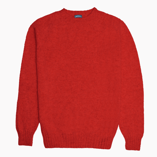 Red Kelso Brushed Shetland Jumper