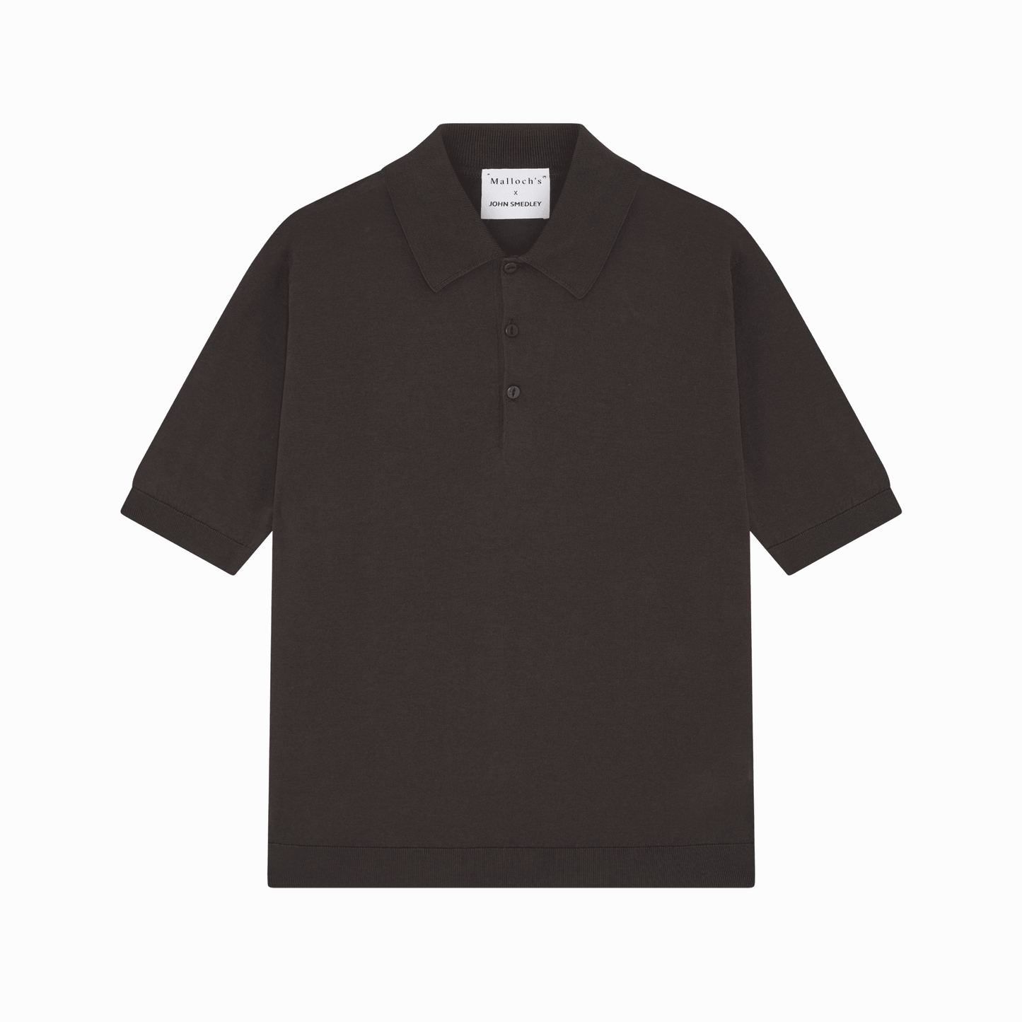 Malloch's x John Smedley Brown Cromford Sea Island Cotton Polo Shirt - Malloch's