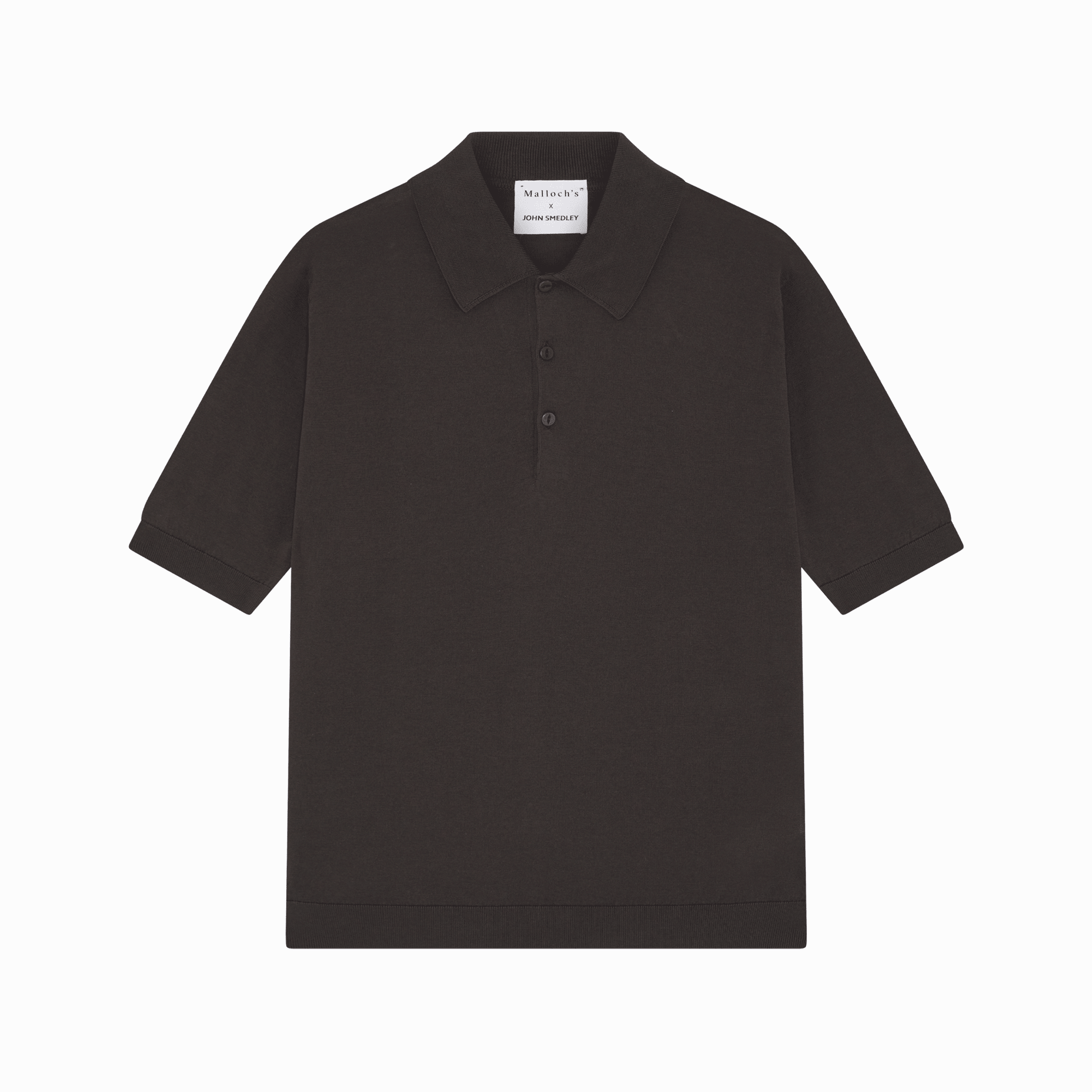 Malloch's x John Smedley Brown Cromford Sea Island Cotton Polo Shirt - Malloch's