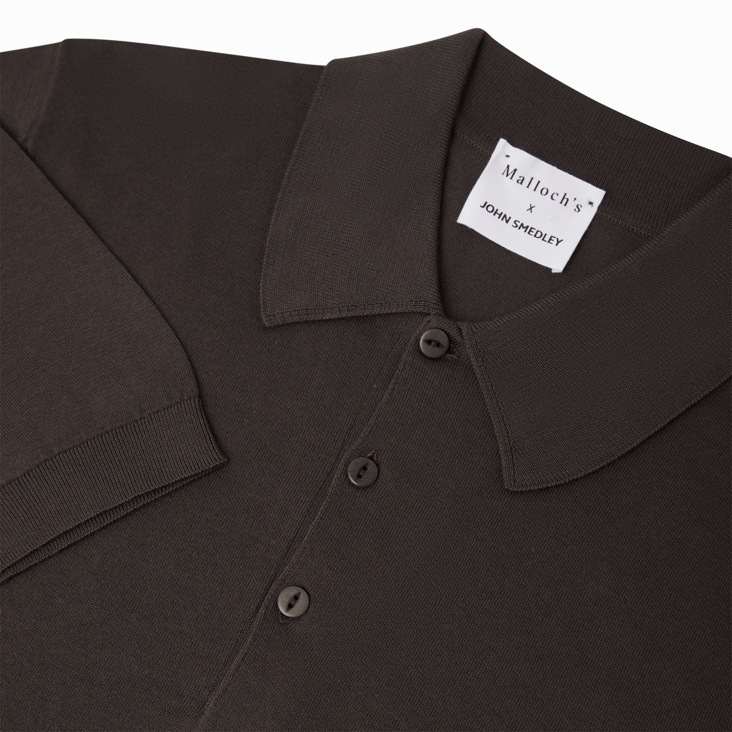 Malloch's x John Smedley Brown Cromford Sea Island Cotton Polo Shirt - Malloch's