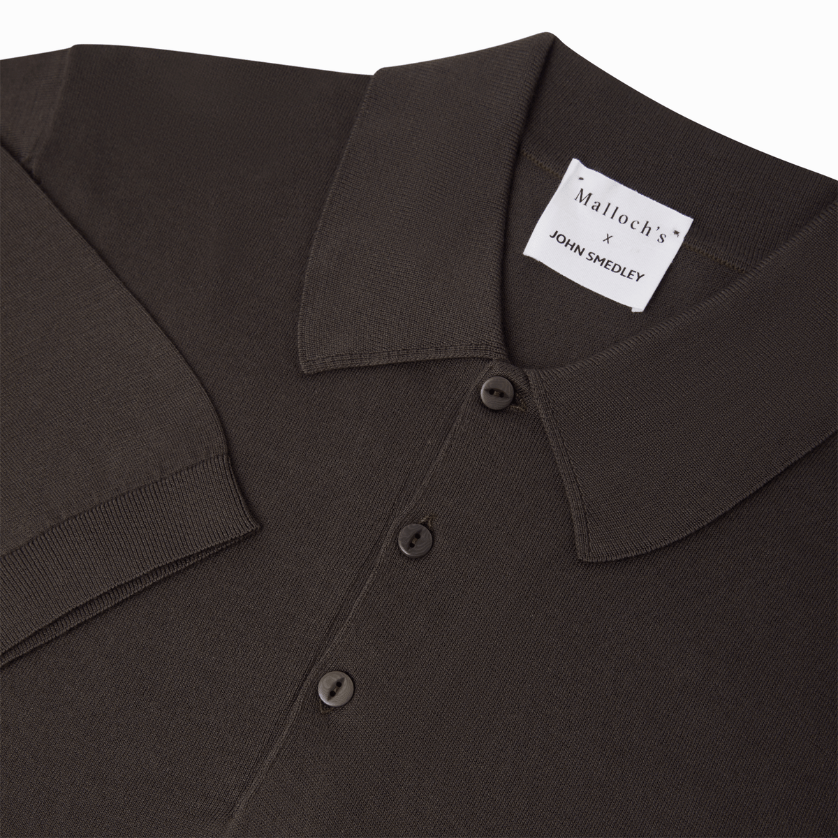 Malloch's x John Smedley Brown Cromford Sea Island Cotton Polo Shirt - Malloch's