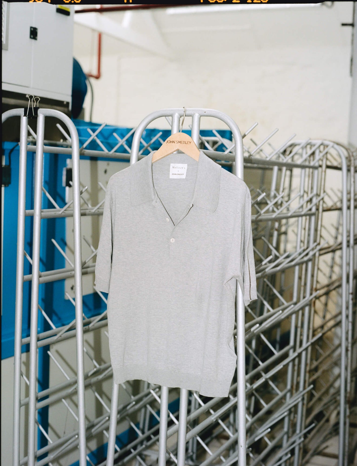 Malloch's x John Smedley Light Grey Cromford Sea Island Cotton Polo Shirt - Malloch's