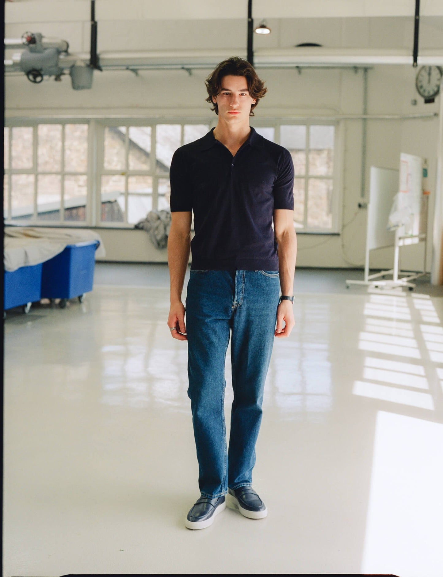 Malloch's x John Smedley Navy Cromford Sea Island Cotton Polo Shirt - Malloch's