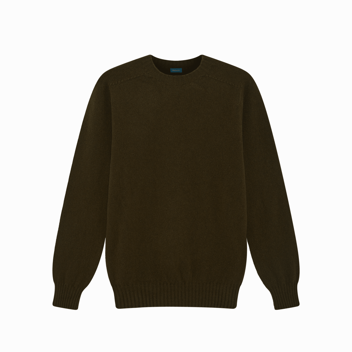 Military Green Preston Superfine Lambswool Jumper - Malloch's