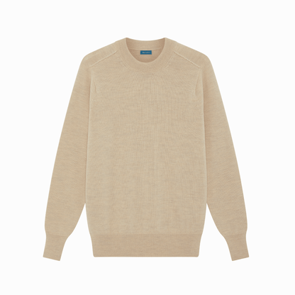 Natural Easton Merino Crew Neck Sweater - Malloch's